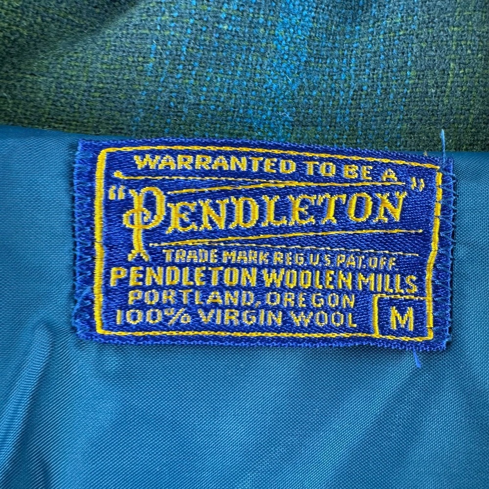 Vintage 60s Pendleton Sport Coat Blazer Mens Medium Shadow Plaid Wool 49er - Picture 3 of 12